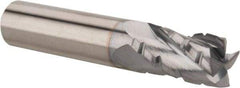 Hertel - 3/8" Diam, 5/8" LOC, 4 Flute Solid Carbide Roughing Square End Mill - TiCN Finish, 2" OAL, 3/8" Shank Diam, Single End, Centercutting - USA Tool & Supply