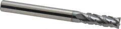 Hertel - 1/4" Diam, 3/4" LOC, 4 Flute Solid Carbide Roughing Square End Mill - TiCN Finish, 2-1/2" OAL, 1/4" Shank Diam, Single End, Centercutting - USA Tool & Supply