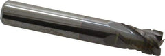 Hertel - 5/16" Diam, 13/16" LOC, 4 Flute Solid Carbide Roughing Square End Mill - TiCN Finish, 2-1/2" OAL, 5/16" Shank Diam, Single End, Centercutting - USA Tool & Supply
