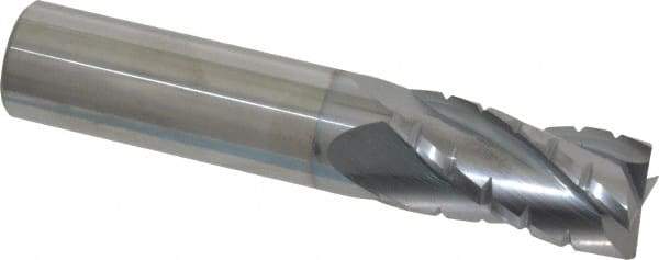 Hertel - 3/4" Diam, 1-1/2" LOC, 4 Flute Solid Carbide Roughing Square End Mill - TiCN Finish, 4" OAL, 3/4" Shank Diam, Single End, Centercutting - USA Tool & Supply