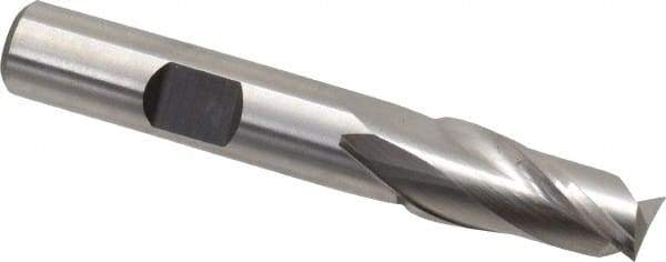 Hertel - 0.3937", 13/16" LOC, 3/8" Shank Diam, 2-1/2" OAL, 2 Flute, Cobalt Square End Mill - Single End, Uncoated, Spiral Flute, Centercutting, Right Hand Cut, Right Hand Flute - USA Tool & Supply