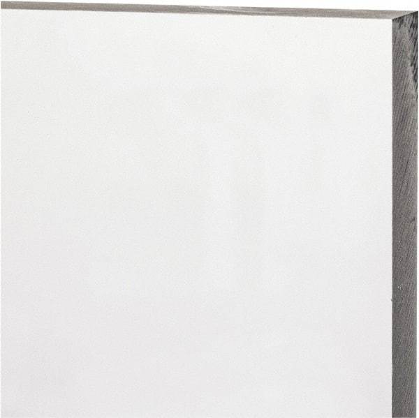 Made in USA - 1/2" Thick x 12" Wide x 1' Long, Polycarbonate Sheet - Clear, Static Dissipative Grade - USA Tool & Supply