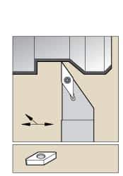 Kennametal - SVAB, Left Hand Cut, 0° Lead Angle, 1/2" Shank Height x 1/2" Shank Width, Neutral Rake Indexable Turning Toolholder - 6" OAL, VB..22. Insert Compatibility, Series Screw-On - USA Tool & Supply