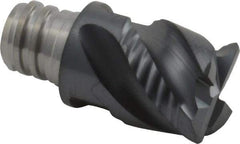 Iscar - MM EFS Grade IC908 Carbide End Milling Tip Insert - TiAlN Finish, 4 Flutes, 3/8" Cutting Diam, 0.275" Depth of Cut, 0.512" Extension, 45° Helix - USA Tool & Supply