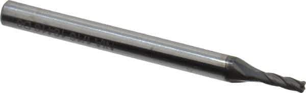 Niagara Cutter - 1/16", 4 Flute, Single End, Solid Carbide, 0.015" Corner Radius End Mill - 1-1/2" OAL, 30° Helix, Right Hand Flute, 3/16" LOC, Right Hand Cut - USA Tool & Supply