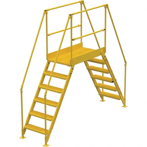 Vestil - 102-7/8" High 500 Lb Capacity 6 Step Crossover Bridge - USA Tool & Supply