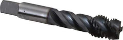 OSG - 3/4-10 UNC 4 Flute 2B/3B Modified Bottoming Spiral Flute Tap - Vanadium High Speed Steel, TiCN Finish, 4-1/4" OAL, Right Hand Flute, Right Hand Thread, H5, Series 290 - USA Tool & Supply