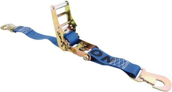 Erickson Manufacturing - 7' Long x 2" Wide, 5,000 Lb Basket Capacity, Polyester & Steel Web Sling - Blue - USA Tool & Supply