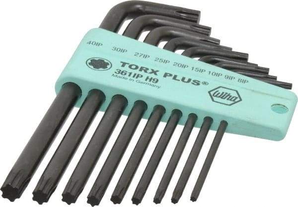 Wiha - 9 Piece L-Key Hex Key Set - USA Tool & Supply