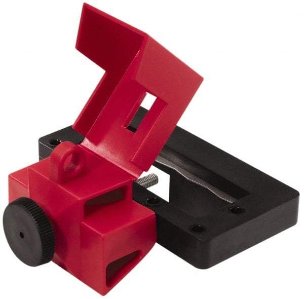 NMC - 3 Wide, Plastic Single-Pole Circuit Breaker Lockout - 1 Padlock, 1 Circuit - USA Tool & Supply