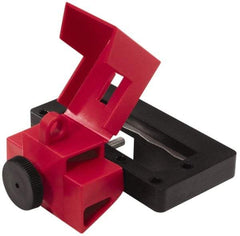 NMC - 3 Wide, Plastic Single-Pole Circuit Breaker Lockout - 1 Padlock, 1 Circuit - USA Tool & Supply