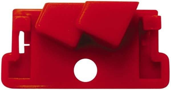 NMC - 9/16 Wide, Plastic Single-Pole Circuit Breaker Lockout - 1 Padlock, 1 Circuit - USA Tool & Supply