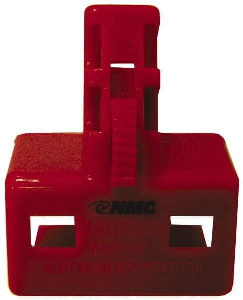 NMC - Plastic Multi-Pole Circuit Breaker Lockout - 1 Padlock, 3 Circuits - USA Tool & Supply