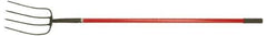 PRO-SOURCE - Spading Fork with 48" Straight Fiberglass Handle - 8-3/4" Blade Width, 4 Tines, 12-1/2" Tine Length - USA Tool & Supply