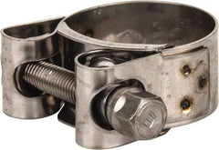 Mikalor - 1-1/4" Hose, 0.78" Wide x 0.04" Thick, T-Bolt Hose Clamp - 1.22 to 1.34" Diam, Stainless Steel - USA Tool & Supply