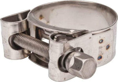 Mikalor - 1-1/2" Hose, 0.78" Wide x 0.04" Thick, T-Bolt Hose Clamp - 1.46 to 1.57" Diam, Stainless Steel - USA Tool & Supply