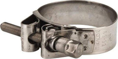 Mikalor - 2-1/4" Hose, 0.78" Wide x 0.04" Thick, T-Bolt Hose Clamp - 2.17 to 2.32" Diam, Stainless Steel - USA Tool & Supply