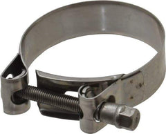 Mikalor - 2-5/8" Hose, 0.78" Wide x 0.04" Thick, T-Bolt Hose Clamp - 2.48 to 2.68" Diam, Stainless Steel - USA Tool & Supply