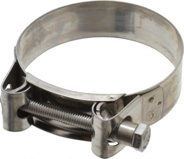 Mikalor - 3-1/4" Hose, 0.98" Wide x 0.04" Thick, T-Bolt Hose Clamp - 3.11 to 3.35" Diam, Stainless Steel - USA Tool & Supply