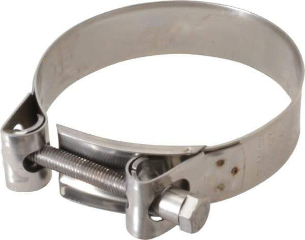 Mikalor - 3-3/4" Hose, 0.98" Wide x 0.04" Thick, T-Bolt Hose Clamp - 3.58 to 3.82" Diam, Stainless Steel - USA Tool & Supply