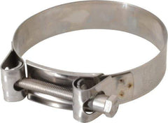 Mikalor - 4" Hose, 0.98" Wide x 0.04" Thick, T-Bolt Hose Clamp - 3.82 to 4.1" Diam, Stainless Steel - USA Tool & Supply