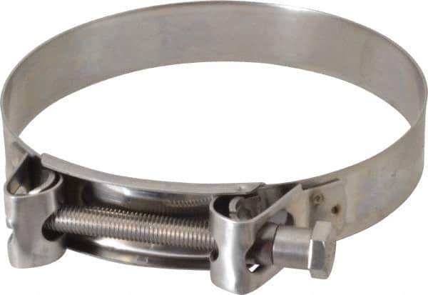 Mikalor - 5-3/4" Hose, 1.1" Wide x 0.051" Thick, T-Bolt Hose Clamp - 5.51 to 5.91" Diam, Stainless Steel - USA Tool & Supply