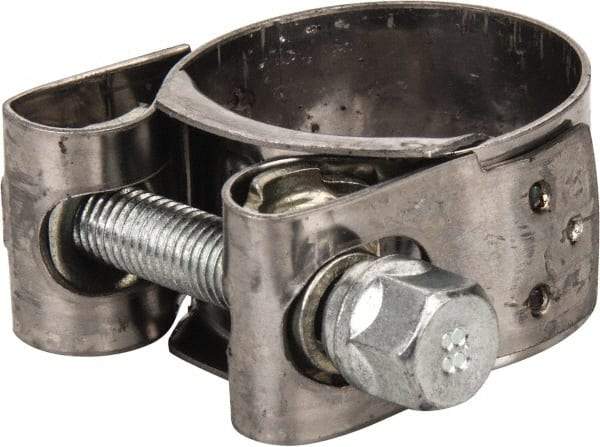 Mikalor - 1-3/16" Hose, 0.78" Wide x 0.04" Thick, T-Bolt Hose Clamp - 1.14 to 1.22" Diam, Stainless Steel Band, Housing & Zinc Plated Screw - USA Tool & Supply