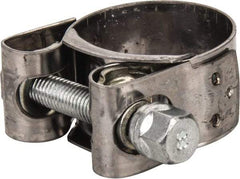 Mikalor - 1-3/16" Hose, 0.78" Wide x 0.04" Thick, T-Bolt Hose Clamp - 1.14 to 1.22" Diam, Stainless Steel Band, Housing & Zinc Plated Screw - USA Tool & Supply