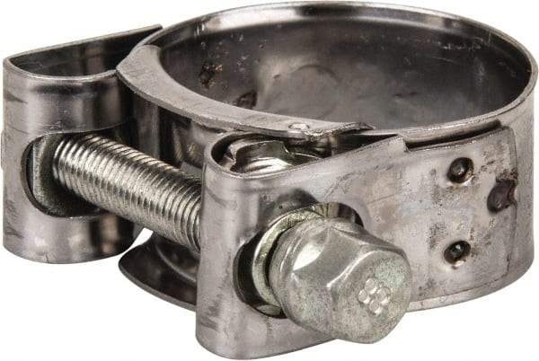 Mikalor - 1-1/2" Hose, 0.78" Wide x 0.04" Thick, T-Bolt Hose Clamp - 1.46 to 1.57" Diam, Stainless Steel Band, Housing & Zinc Plated Screw - USA Tool & Supply