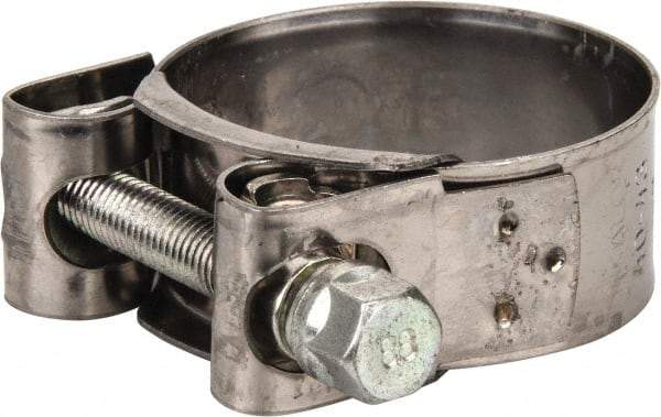 Mikalor - 1-5/8" Hose, 0.78" Wide x 0.04" Thick, T-Bolt Hose Clamp - 1.58 to 1.69" Diam, Stainless Steel Band, Housing & Zinc Plated Screw - USA Tool & Supply