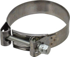 Mikalor - 3-3/4" Hose, 0.98" Wide x 0.04" Thick, T-Bolt Hose Clamp - 3.58 to 3.82" Diam, Stainless Steel Band, Housing & Zinc Plated Screw - USA Tool & Supply