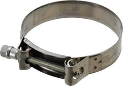 Mikalor - 4-1/4" Hose, 0.98" Wide x 0.04" Thick, T-Bolt Hose Clamp - 4.1 to 4.41" Diam, Stainless Steel Band, Housing & Zinc Plated Screw - USA Tool & Supply