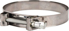 Mikalor - 6" Hose, 1.1" Wide x 0.051" Thick, T-Bolt Hose Clamp - 5.91 to 6.38" Diam, Stainless Steel Band, Housing & Zinc Plated Screw - USA Tool & Supply