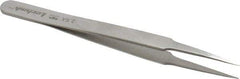 Aven - 4-3/4" OAL 2-SA Precision Tweezers - Stainless Steel, 2-SA Pattern - USA Tool & Supply