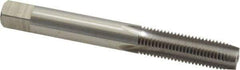 Interstate - M8x1.00 Metric Fine 4 Flute Bright Finish High Speed Steel Straight Flute Standard Hand Tap - Plug, Right Hand Thread, 2-23/32" OAL, 1-1/8" Thread Length, D5 Limit, Oversize - USA Tool & Supply