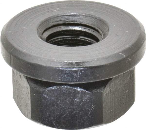 Gibraltar - 3/8-16, 7/8" Flange Diam, 1/2" High, 11/16" Across Flats, Flange Nut - Grade 12L14 Steel, Black Oxide Finish, 1/8" Flange Height, TCMAI - USA Tool & Supply