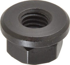 Gibraltar - 7/16-14, 1" Flange Diam, 9/16" High, 3/4" Across Flats, Flange Nut - Grade 12L14 Steel, Black Oxide Finish, 5/32" Flange Height, TCMAI - USA Tool & Supply