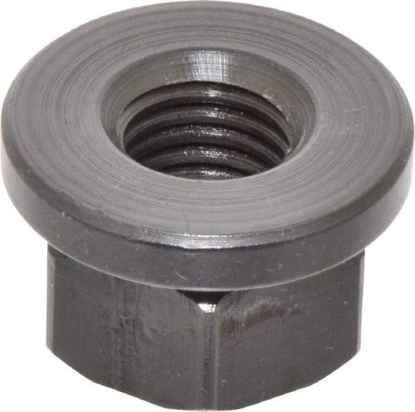 Gibraltar - 3/4-10, 1-5/8" Flange Diam, 1" High, 1-1/4" Across Flats, Flange Nut - Grade 12L14 Steel, Black Oxide Finish, 1/4" Flange Height, TCMAI - USA Tool & Supply