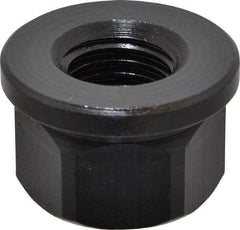 Gibraltar - 1-8, 2" Flange Diam, 1-1/4" High, 1-5/8" Across Flats, Flange Nut - Grade 12L14 Steel, Black Oxide Finish, 1/4" Flange Height, TCMAI - USA Tool & Supply