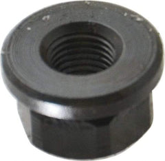 Gibraltar - 3/8-24, 7/8" Flange Diam, 1/2" High, 11/16" Across Flats, Flange Nut - Grade 12L14 Steel, Black Oxide Finish, 1/8" Flange Height, TCMAI - USA Tool & Supply