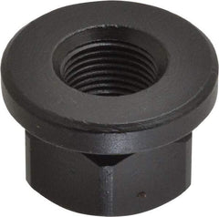 Gibraltar - 3/4-16, 1-5/8" Flange Diam, 1" High, 1-1/4" Across Flats, Flange Nut - Grade 12L14 Steel, Black Oxide Finish, 1/4" Flange Height, TCMAI - USA Tool & Supply