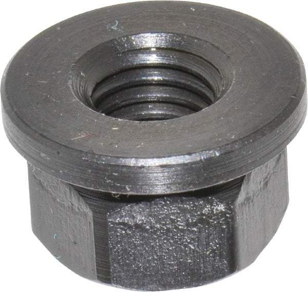 Gibraltar - M10x1.50, 22mm Flange Diam, 13mm High, 17mm Across Flats, Flange Nut - Grade 12L14 Steel, Black Oxide Finish, 3" Flange Height, TCMAI - USA Tool & Supply