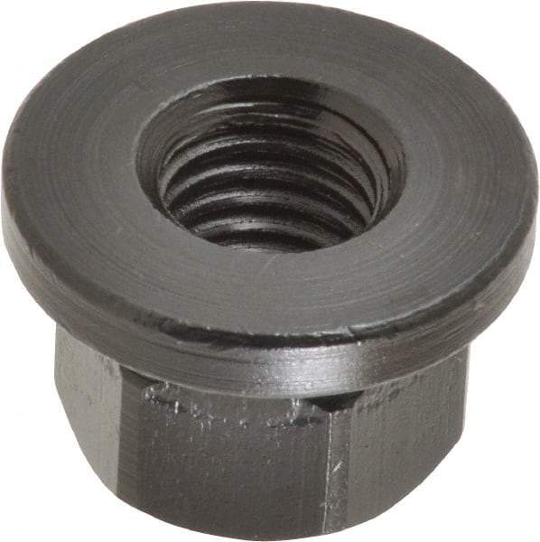 Gibraltar - M12x1.75, 27mm Flange Diam, 17mm High, 19mm Across Flats, Flange Nut - Grade 12L14 Steel, Black Oxide Finish, 4" Flange Height, TCMAI - USA Tool & Supply