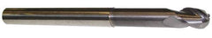 ProMax - 1/2" Diam, 5/8" LOC, 3 Flute Solid Carbide Ball End Mill - AlTiN Finish, Single End, 6" OAL, 1/2" Shank Diam, Spiral Flute - USA Tool & Supply