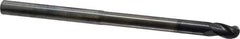 ProMax - 3/8" Diam, 1/2" LOC, 3 Flute Solid Carbide Ball End Mill - AlTiN Finish, Single End, 6" OAL, 3/8" Shank Diam, Spiral Flute - USA Tool & Supply