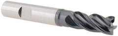 Iscar - 1/2", 4 Flute, Solid Carbide, Corner Chamfer End Mill - 3-1/2" OAL, 1" LOC - USA Tool & Supply