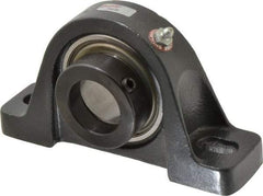 Browning - 1-1/2" ID, 7-1/8" OAL x 3-15/16" OAH Pillow Block - 4,467 Lb Static Cap, 7,340 Lb Dyn Cap, 5-3/8" Btw Mnt Hole Ctrs, 1-15/16" Base-to-Ctr Ht, Cast Iron - USA Tool & Supply