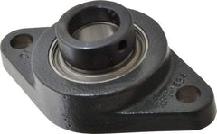 Browning - 1" ID, 4-7/8" OAL x 2-3/4" OAH 2-Bolt Flange - 1,651 Lb Static Cap, 2,801 Lb Dyn Cap, 3-57/64" Btw Mnt Hole Ctrs, Cast Iron - USA Tool & Supply