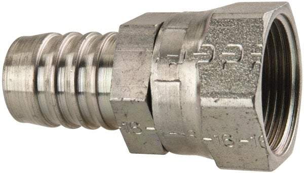 Parker - 1-7/16-12 SAE Steel Hydraulic Hose Female Seal-Lok Swivel Short - -16 Hose Size, 1" Hose Diam - USA Tool & Supply