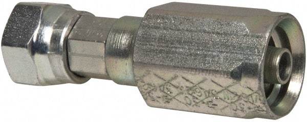 Parker - 11/16-16 SAE Steel Hydraulic Hose Female Seal-Lok Swivel Long - 6,000 psi, -6 Hose Size, 3/8" Hose Diam - USA Tool & Supply